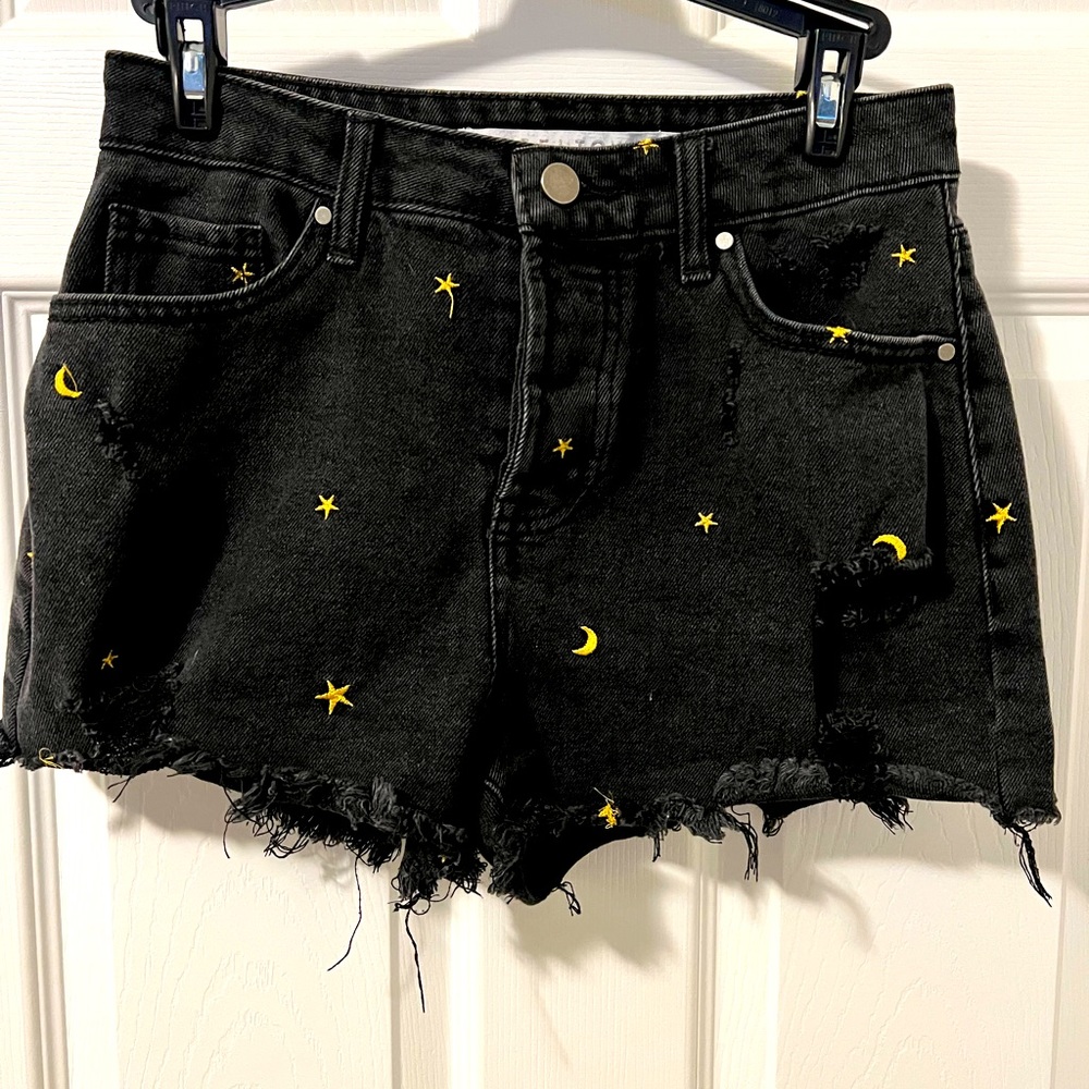 Black Jean Shorts